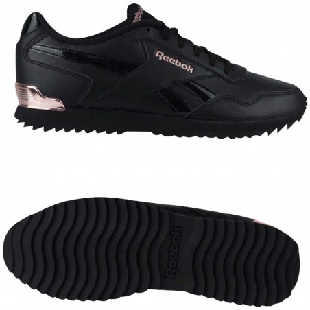 Troosteloos Bezighouden Concurrenten Damskie buty do biegania Reebok, czarne z lśniącym elementem z tyłu