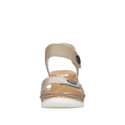 Rieker 619B9-60 sandały damskie na koturnie