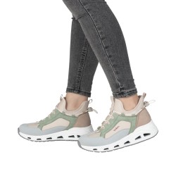 Lekkie buty damskie Rieker  materiał tekstylny sportowy styl