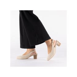 Buty damskie Rieker 44651-60 jasno beżowe sandały zamszowe