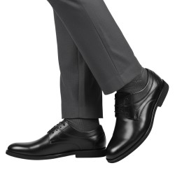 Czarne skórzane buty męskie Tapi B-7570 wizytowe sznurowane