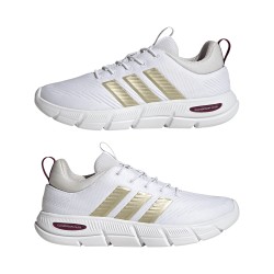Buty damskie adidas HQ4930 białe ze złotymi paskami Cloudfoam Flex