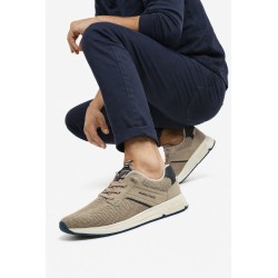 Buty męskie Marco Tozzi 2-13637-46 221 oliwkowe sportowe sneakersy z elastycznymi sznurowadłami i miękką wkładką