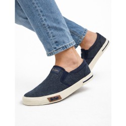 Półtrampki męskie Lee Cooper 4088 MC granatowe wsuwane z gumową podeszwą