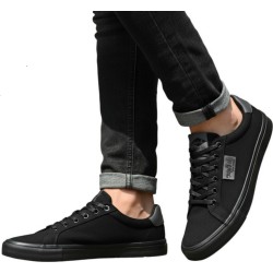 Półtrampki męskie Lee Cooper LCW-26-02-4092M czarne z szarymi detalami