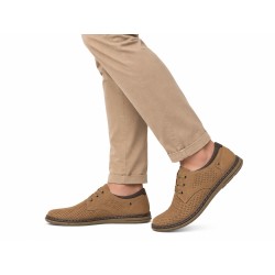 T.Sokolski MCT W26-921 CAMEL – Męskie Półbuty Skórzane Perforowane Casual