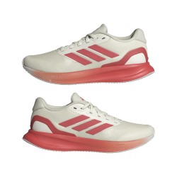 Damskie buty sportowe adidas Runfalcon JQ9402 biało-różowe z amortyzacją Cloudfoam i siateczkową cholewką
