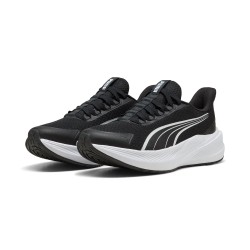 PUMA Dasher Lite Sliptech JR 313325 01 czarne młodzieżowe buty sportowe unisex z białą podeszwą