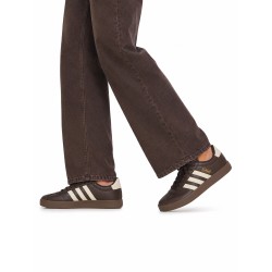 Buty damskie adidas KI4574 VL COURT 3.0 brązowe sneakersy z kremowymi paskami