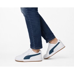 PUMA Canven III 404484 33 – męskie sneakersy białe z zielonym logo