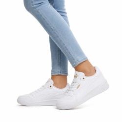 PUMA Court Bae 407185 01 – damskie sneakersy białe ze złotym logo